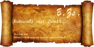 Babcsányi Zsolt névjegykártya