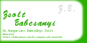 zsolt babcsanyi business card
