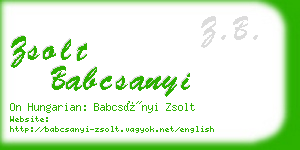 zsolt babcsanyi business card